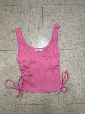 Zara Pink Ribbed tank